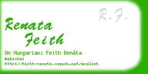 renata feith business card